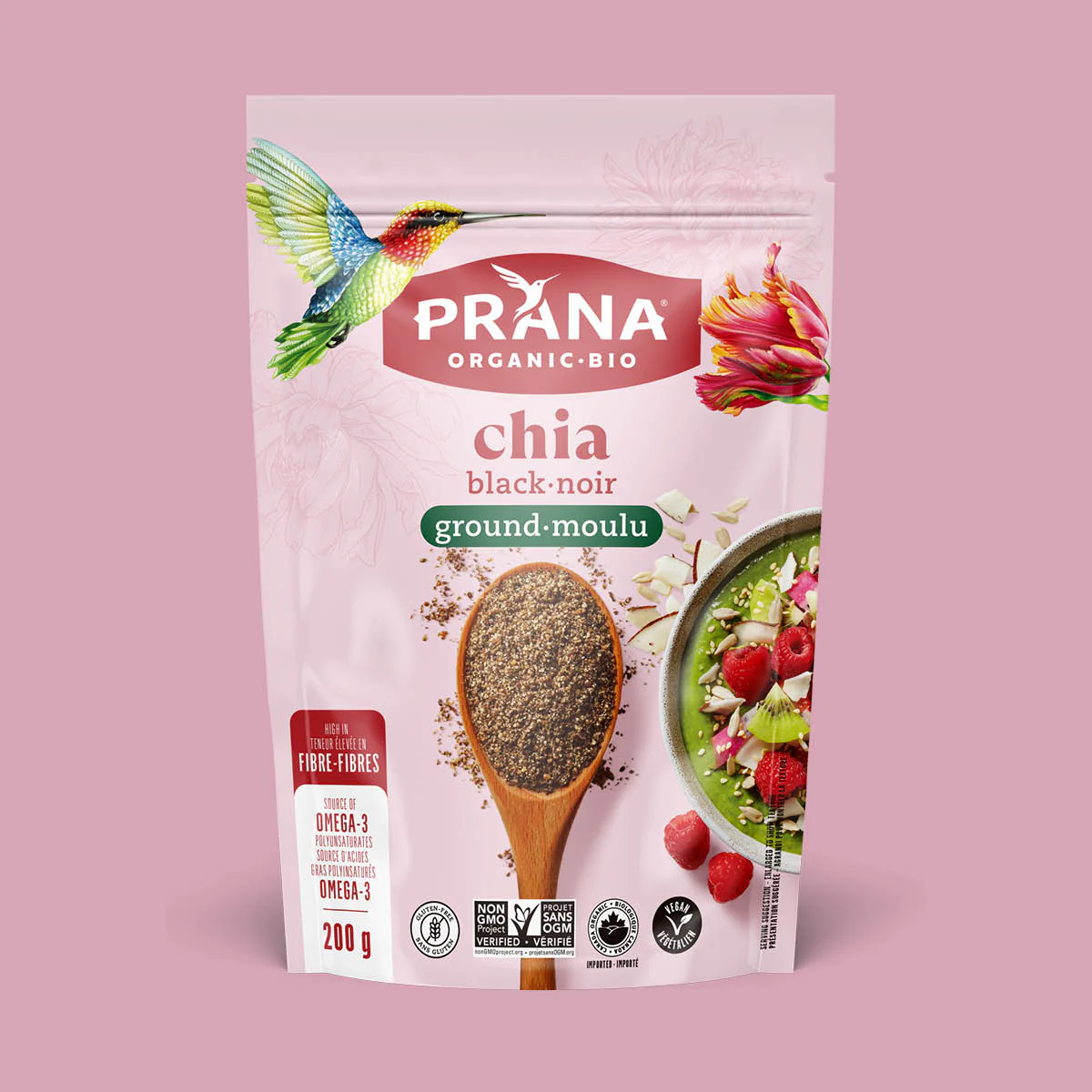 Organic Ground Black Chia Seeds - Image 2