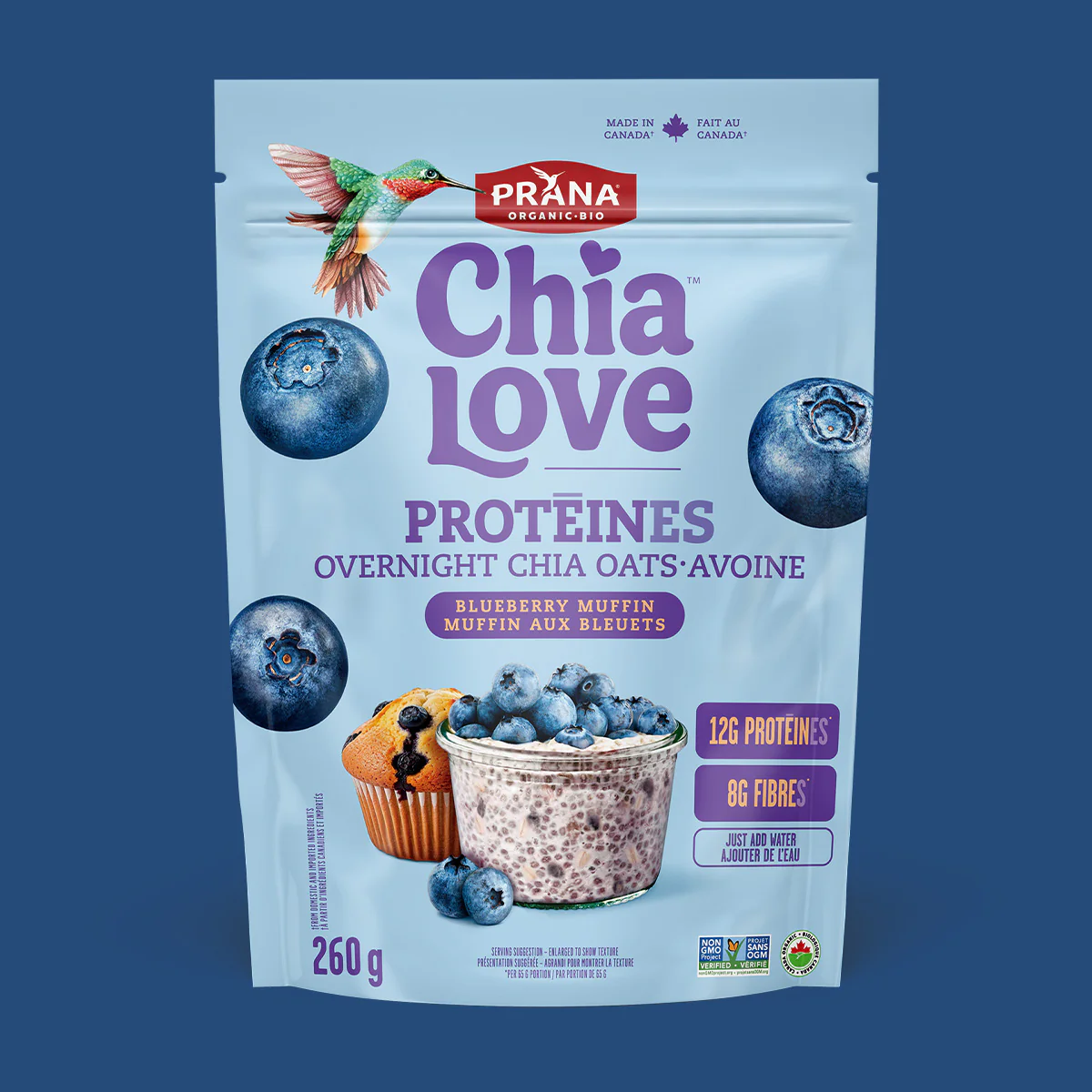 Chialove Protein –  Overnight Chia Oats Blueberry Muffin - Image 3