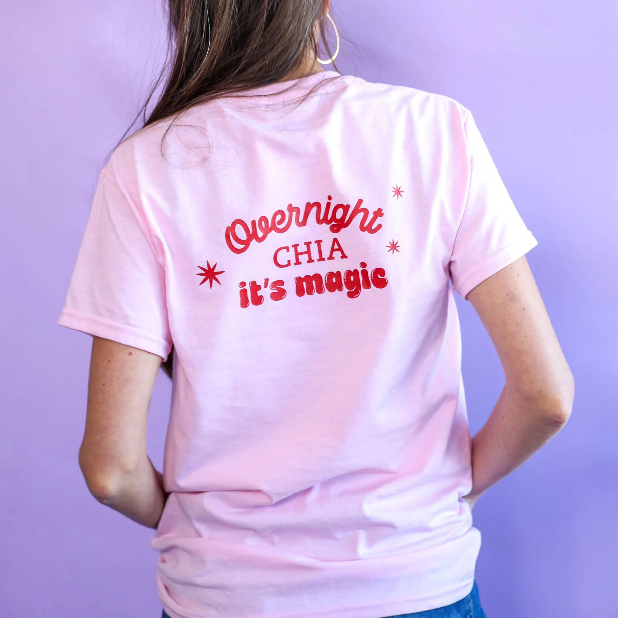 Pink T-shirt – Overnight Chia - Image 3